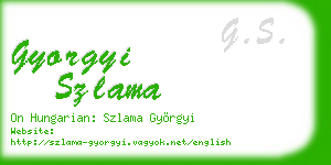 gyorgyi szlama business card