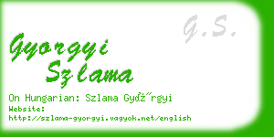 gyorgyi szlama business card